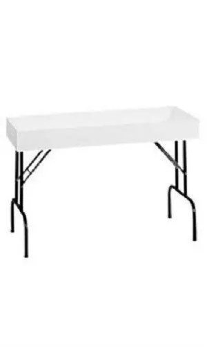 Large White Folding Dump Table Folding Legs 24