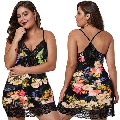 Lencería Camisón Damas Sexy Ropa de dormir Prendas para dormir Talla grande Mujeres Encaje - Imagen 3 de 8