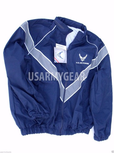 USAF Air Force Physical Fitness Training PT windbraker Lined Rain Jacket Hood GI - Picture 8 of 10