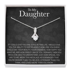 To My Daughter Necklace, Gift for Daughter Gift From Mom, Birthday Gift
