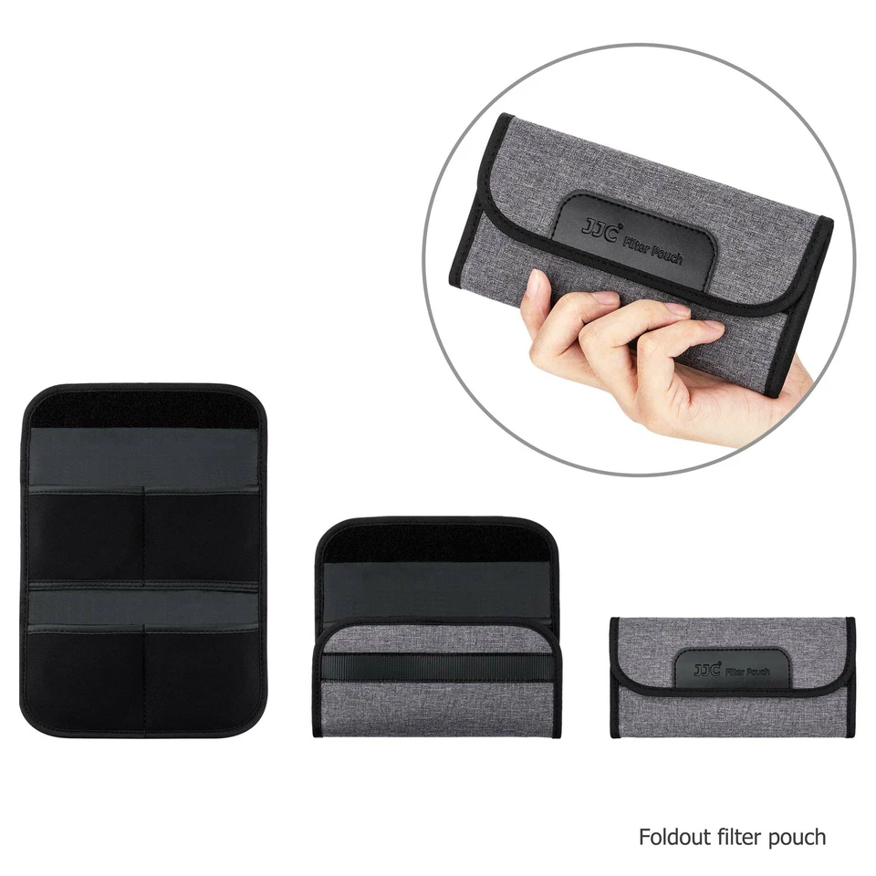 4 Slots Camera Lens UV CPL ND Filter Case Pouch Storage for 62mm 67mm 77mm 82mm - Image 4 of 4