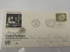 United Nations: I'ntl Atomic Energy Agency - 2/10/1958 -First Day of Issue 59