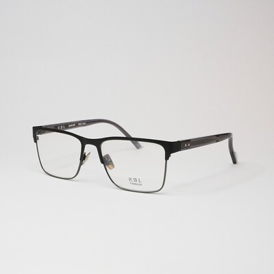 KBL Retro Titan Brille Tempelhof Rechteckig Schwarz Blau Durchsichtig 55/17
