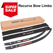 NIKA ARCHERY Recurve Bow Limbs Progress Series N3 Carbon Fiber Limb 22 to 50 lbs