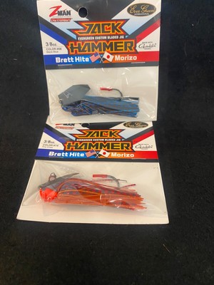 Z-Man Jack Hammer ChatterBait 3/8 Oz Golden Shiner - 2 Maschere Con Lama Personalizzata