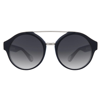 Ann Demeulemeester Sonnenbrille rund schwarz und grau graduiert AD45C1SUN