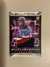 DAMEON PIERCE RC 3 color patch 2022 Panini BLACK FUTURISTIC  #4/25 EMERALD