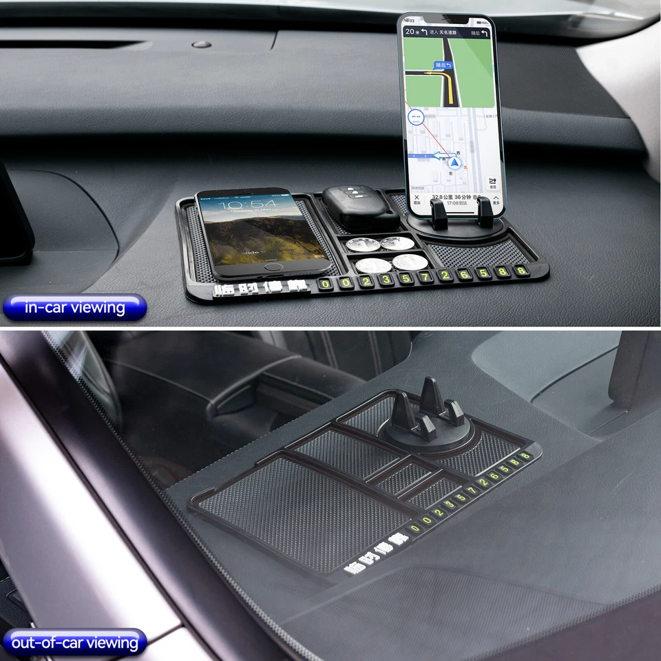 Car Antislip Mat Dashboard Grip Dash Pad Anti Slide Phone Key Holder GPS Auto . - Image 4 of 4