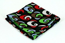 Lord R Colton Masterworks Argos Black  Brown Geo Silk Pocket Square - 75 New