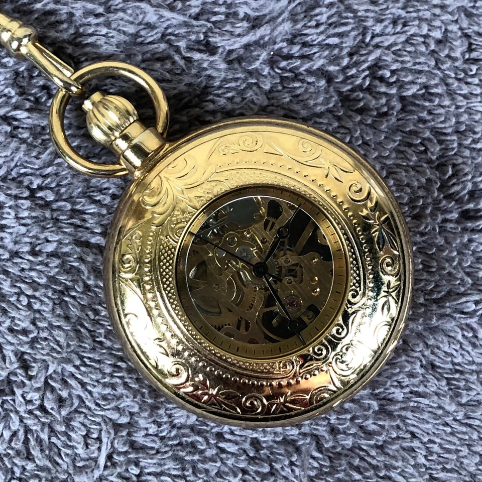 Vintage Majesti 17 Jewels Skeleton 47mm Mechanical Wind Pocket Watch - Image 2 of 4