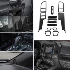 13x Carbon Fiber Inner Accessories Decor Bezel Cover Trim for Ford F150 2015-20