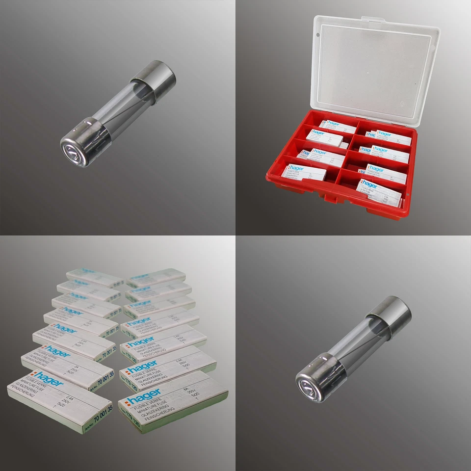 MARKENLOS 10 Feinsicherungen oder Sortiment Set 5x20 6,3x32 Glas Eska Hager Püschel