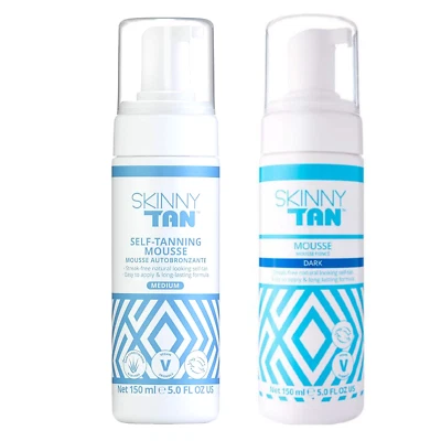 Skinny Tan Self-Tanning Mousse Medium & Dark 150ml New