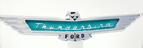 "Ford Thunderbird 1957 emblema insignia de alta resistencia letrero de metal de acero grande - 30"" X 6" - Imagen 4 de 7