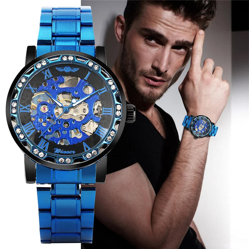 Mechanical watch transparent sale