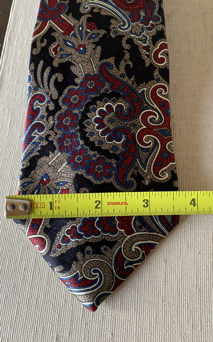 Christian Dior Men’s Necktie Made USA Black Red Beige… Gem