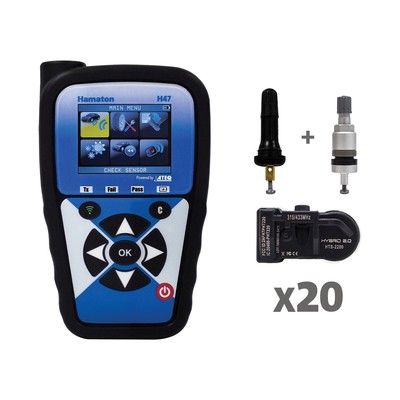 Hamaton TPMS KIT w/ H47 TPMS Tool, OBDII Cable, 20 U-Pro Hybrid Sensors ATEQ 