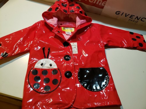 New KIDORABLE Ladybug Raincoat Rain 
