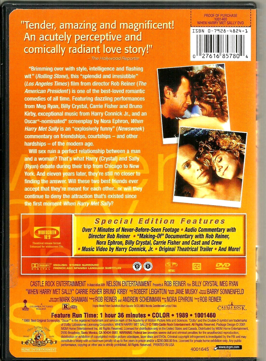 DVD When Harry Met Sally (1989) Billy Crystal, Meg Ryan -R