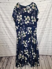 Flycurvy Women's Long Fit And Flare Short Sleeves Dress Size 2XL