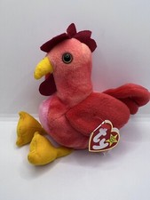 TY "STRUT" the Rooster Beanie Baby Plush 6  Stuffed Collectible Toy 1996 4171