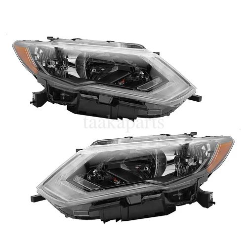 Halogen Headlight For 2017-2020 Nissan Rogue WLED DRL LeftRight Headlamp Pair