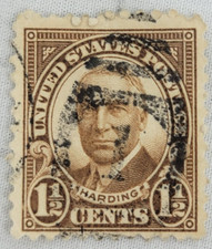 US Postage Stamp ~ Warren Harding ~ 1½¢ Brown Stamp ~ Cancelled ~ c.1930 ~ Q67