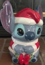 Zrike Brands Disney Lilo & Stitch Santa Christmas Holiday CANISTER Cookie Jar