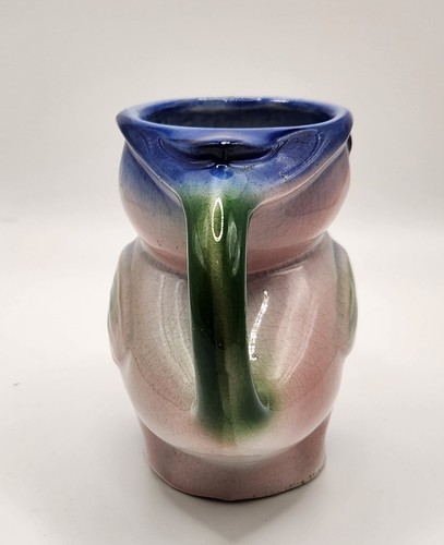 Vintage Kingfisher/Kookaburra Bird Creamer RARA rosa e blu Inghilterra LEGGI - Foto 5 di 11