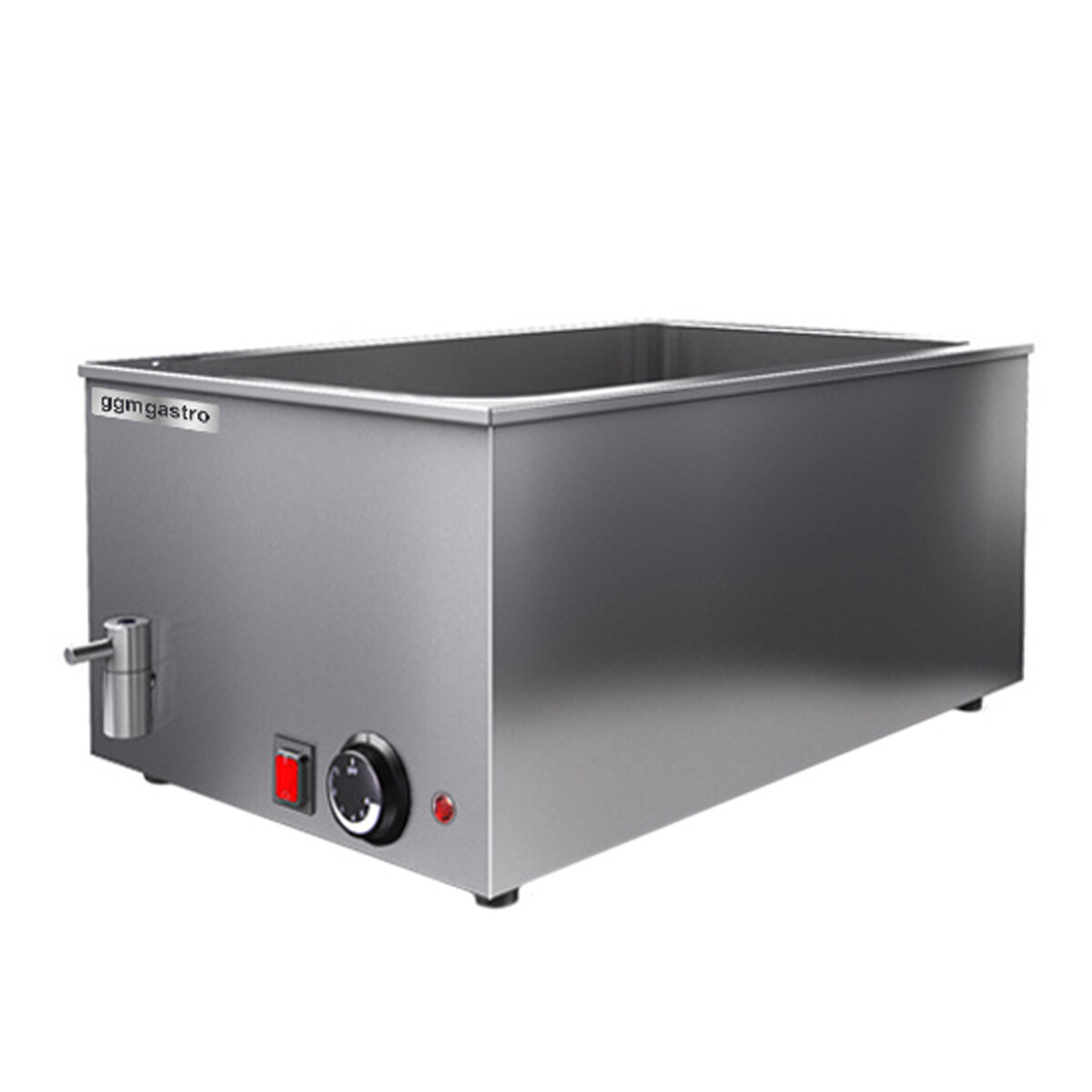 Elektro Bain-Marie - 1,2 kW - für GN 1/1 mit 150mm Höhe - mit | GGM Gastro