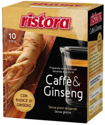 Kaffeemaschine Solvent Ginseng RISTORA 10 Stick Kaffee & Ginseng Instant Pulver