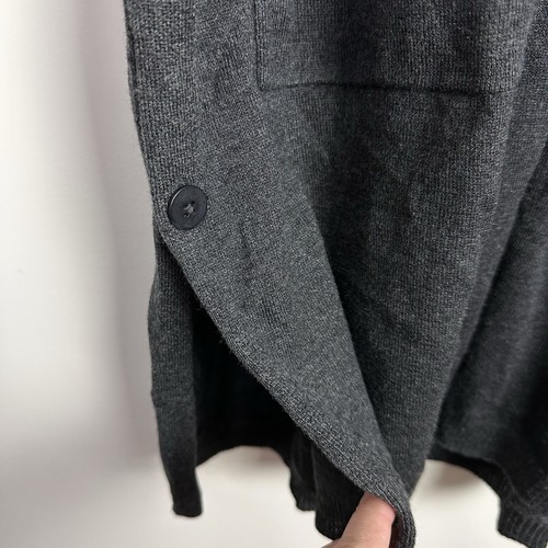 J Jill Cardigan Womens XL Gray Button Front Wool Knit Sweater Duster Long Sleeve - Picture 7 of 12