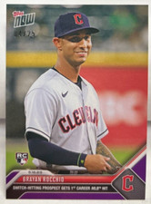 Brayan Rocchio 5/16/2023 Topps Now 1st MLB Hit RC#305 GUARDIANS - PURPLE #d 4/25
