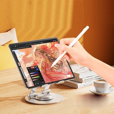 360° Rotatable Tablet Stand Adjustable Foldable Desktop Stand Holder Compatible