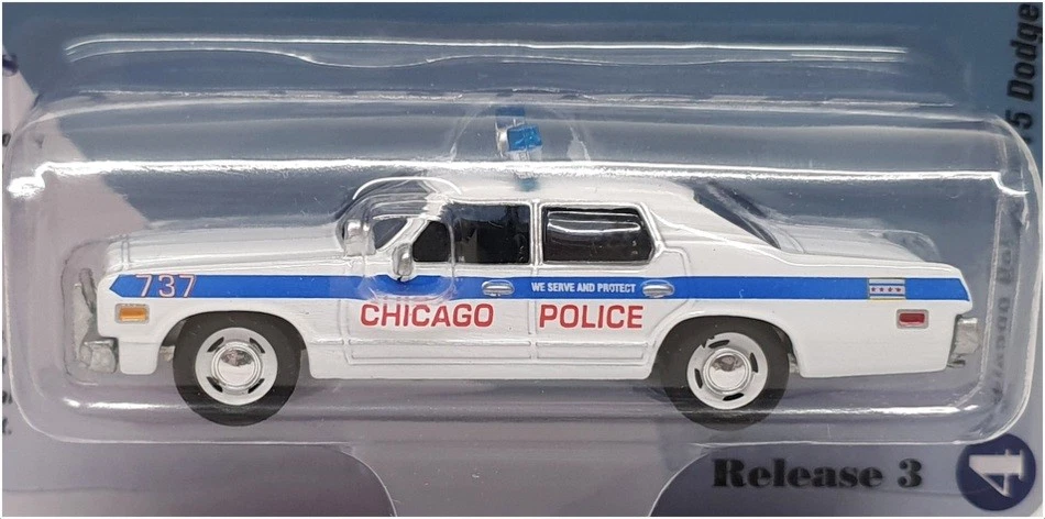 Johnny Lightning 1/64 Scale JLPC005 1975 Dodge Monaco Chicago Police Blues Bros - Image 4 of 4