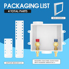 Universal Washing Machine Outlet Box 1/2" Pex Crimp X 3/4" MHT Connection Center