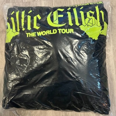 Billie Eilish Womens Hoodie Happier Than Ever Tour Merch Black/Green XL NIB