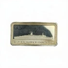 R.M.S Queen Elizabeth 2 Boat The Franklin Mint 1000 Grains Sterling Silver .925