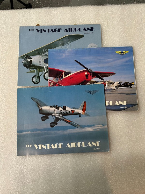 The Vintage Airplane magazine. 1985. Good Condition.