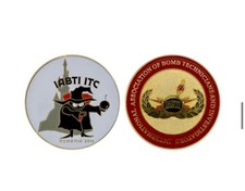 Extremely Rare 2011 IABTI Challenge Coin Romania Bomb Technician Coin 