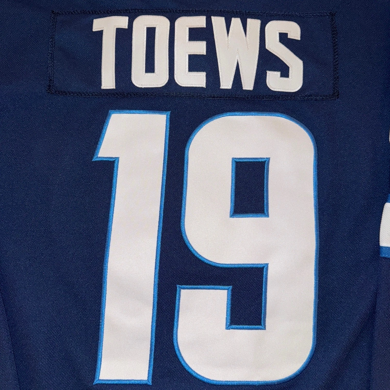 Jonathan Toews Winnipeg Jets Blue Hockey Jersey