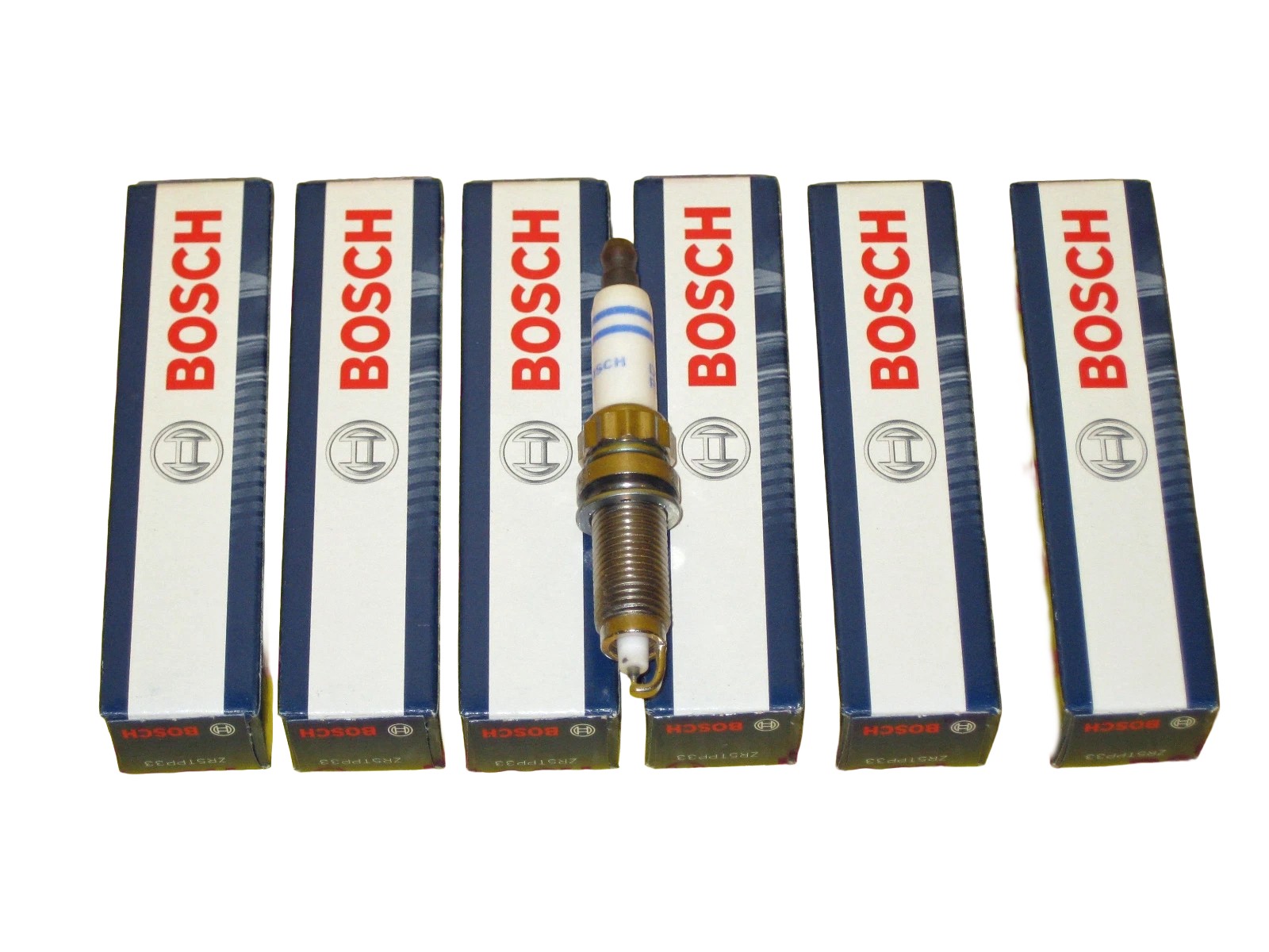 BMW 6 Piece Spark Plug Set - BOSCH - 0242145515, ZR5TPP33 - NEW OEM Plugs