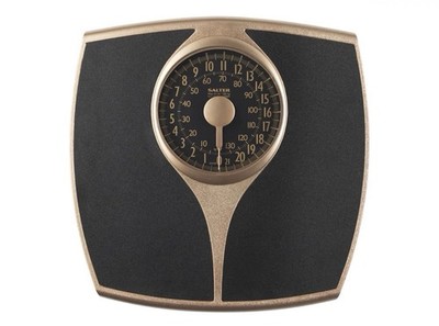 Salter mechanische Personenwaage Tacho Zifferblatt leicht ablesbar imperial/metrisch gold