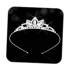 Crystal Princess Tiara Small Rhinestone Tiaras Crown for Girls Silver