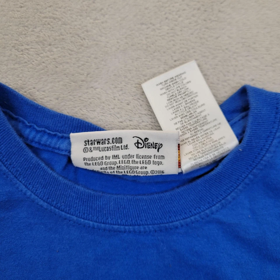 LEGO Star Wars Shirt Youth Large Blue Disney Villains Graphic Tee Dark Side Logo - Image 3 of 4