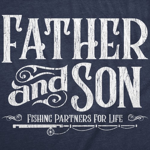Youth Funny T Shirts Father and Son Fishing Partners for Life Sarcastic Fathers - Picture 2 of 7