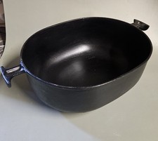 Grande cocotte Le Creuset 33 style enzo mari noir en fonte / Made in france