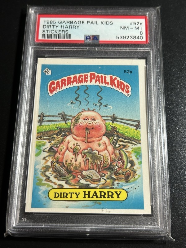 1985 Topps Garbage Pail Kids Series 2 OS2 52a Dirty Harry PSA 8 MATTE NM-MT GPK