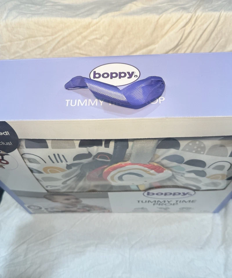 Boppy Tummy Time Pillow Black & White Modern Rainbows New in Box - Image 3 of 3