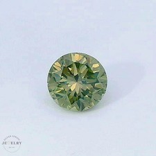 1.26ct Round Cut Fancy Dark Gray-Yellowish Green Diamond – VS2, GIA Certified 3173.81 per carat